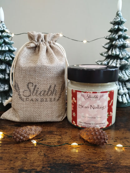 Christmas soy wax candle. Handmade in Ireland. 