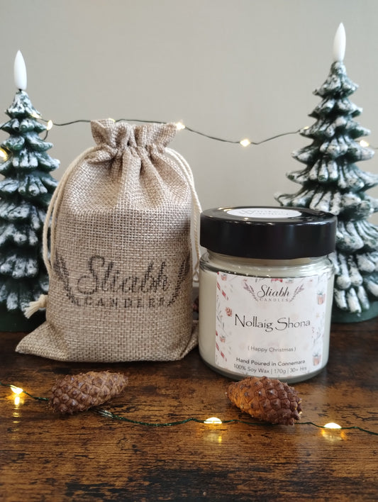 Irish Christmas Candle – Winter Warmer Scent – Handmade in Ireland