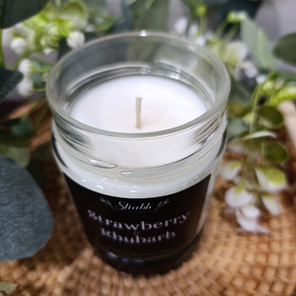 Strawberry & Rhubarb Soy Wax Candle – Hand-Poured in Connemara