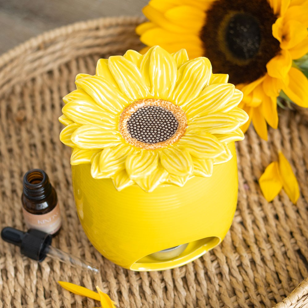 Sunflower Wax Burner Gift Set with Soy Wax Melts
