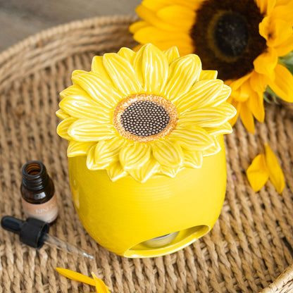 Sunflower Wax Burner Gift Set with Soy Wax Melts
