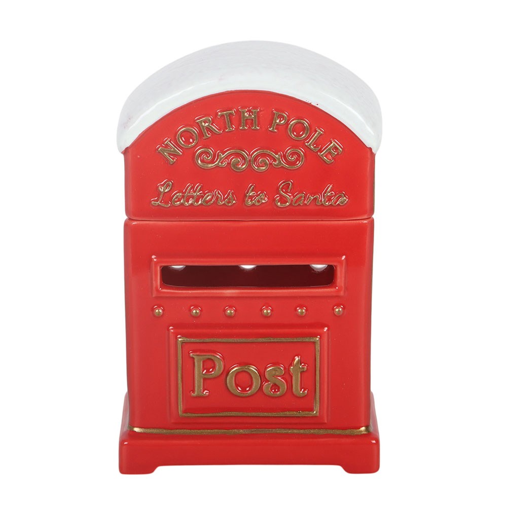 Ceramic Christmas Post Box Wax Melt Burner for Home Fragrance Ireland