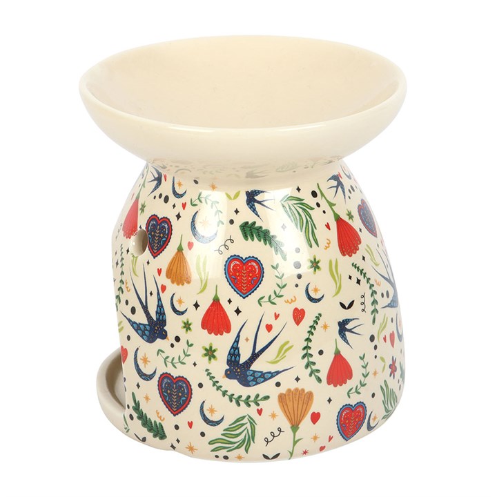 Floral Ceramic Oil Burner for Home Fragrance Ireland