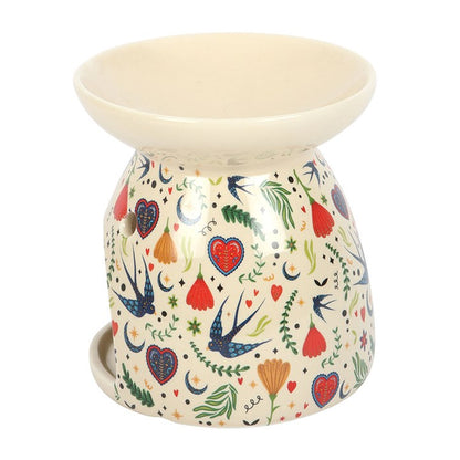 Floral Ceramic Oil Burner for Home Fragrance Ireland