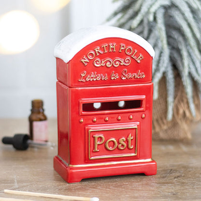 Letters to Santa Christmas Post Box Wax Burner & Oil Burner for Irish Soy Wax Melts